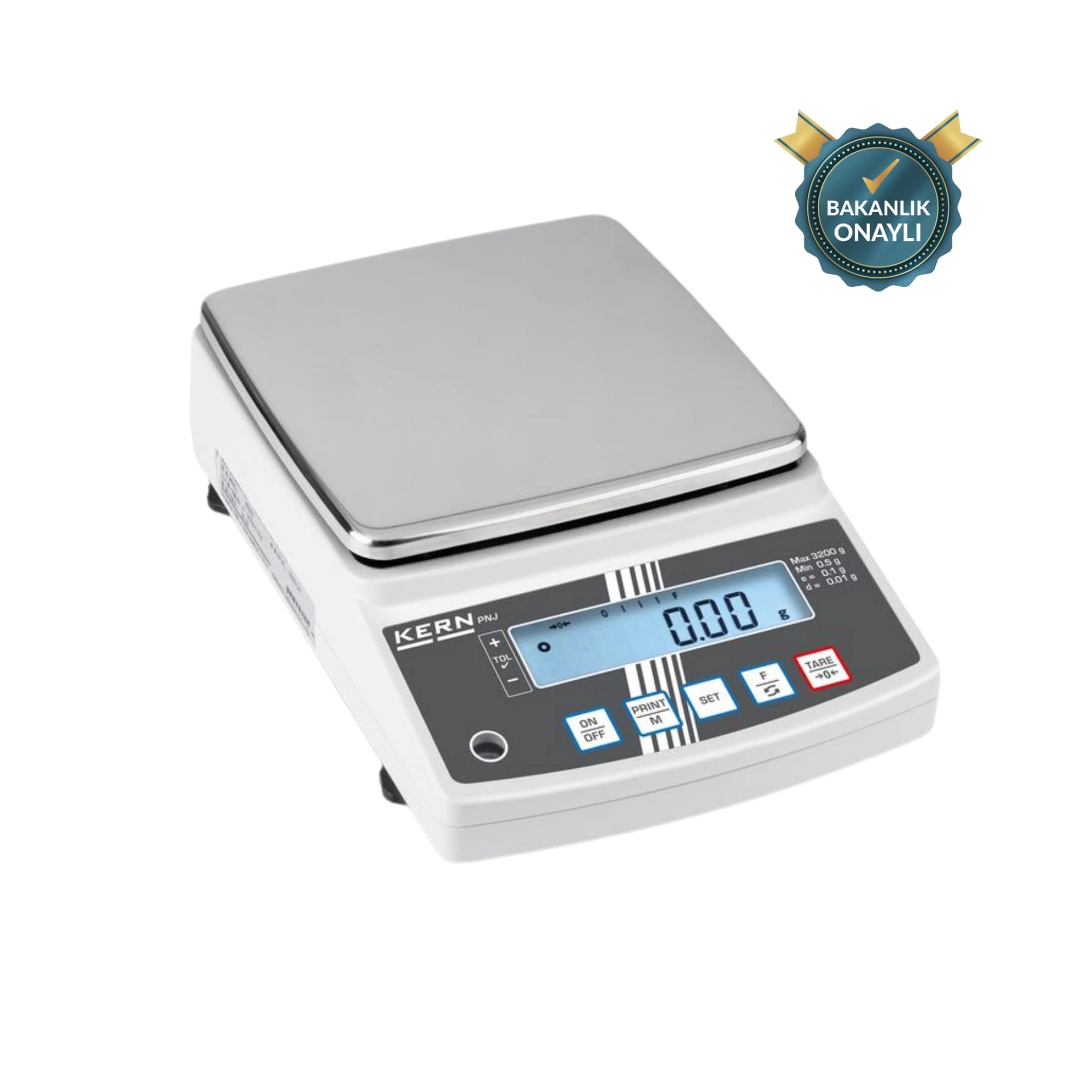 Kern 3200Gr/0.01Gr Sensitivity - PNJ 3000-2M Ministry Approved Gold Scale
