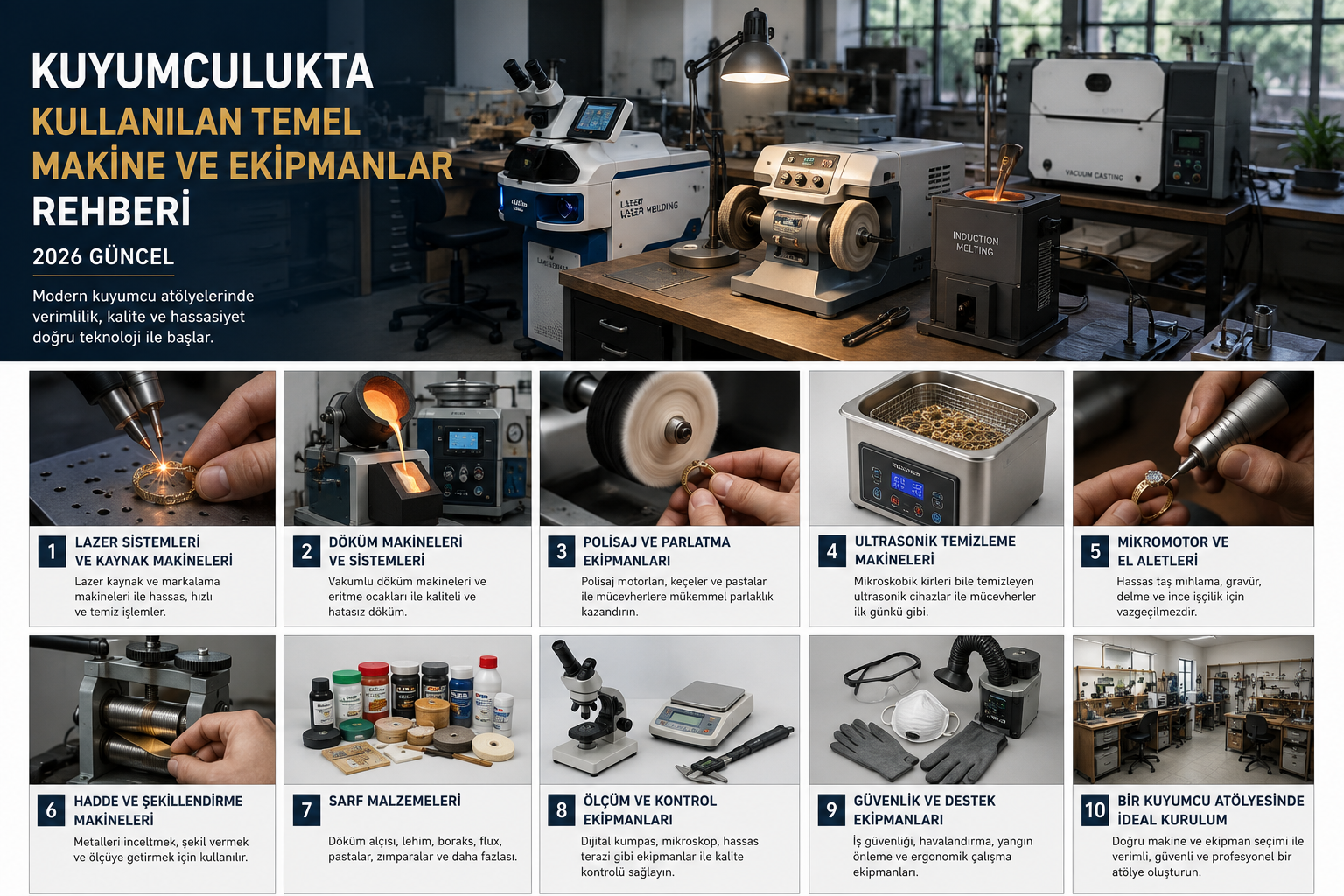 Kuyumculuk Atölyesi Ekipman Rehberi Güncel 2026
