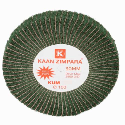 Kaan Motor Zımparası Yeşil Broseli 30 mm